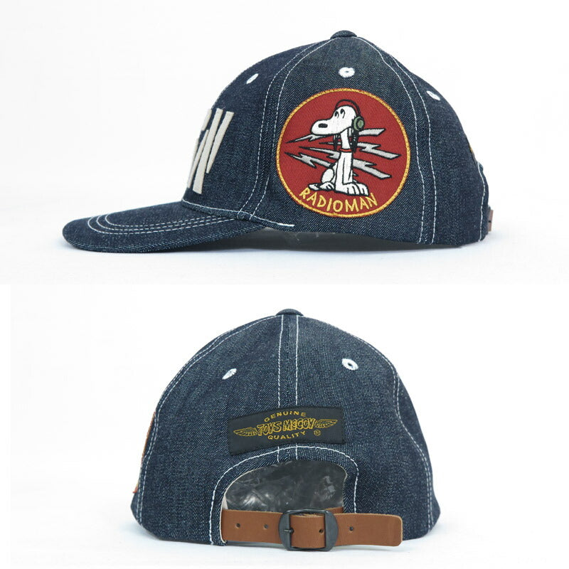 トイズマッコイ TOYS McCOY デニム キャップ スヌーピー U.S. NAVY DENIM CAP SNOOPY " RADIOMAN " TMA2410