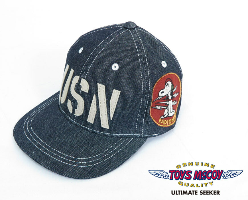 トイズマッコイ TOYS McCOY デニム キャップ スヌーピー U.S. NAVY DENIM CAP SNOOPY " RADIOMAN " TMA2410