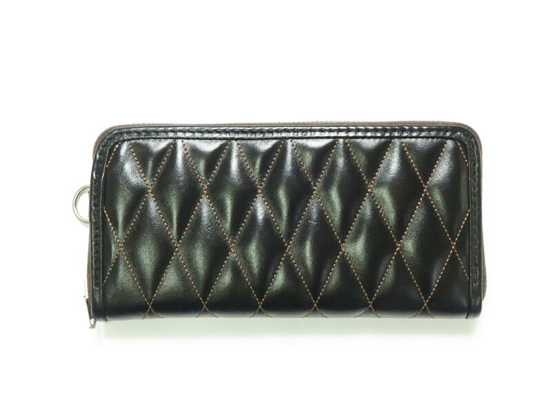 トイズマッコイ TOYS McCOY Pferdeleder Stepp-Langbörse Rundum-Reißverschluss 馬革 LEATHER QUILTED LONG WALLET TMA2506