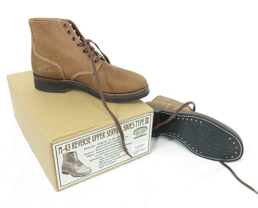 トイズマッコイ TOYS McCOY ミリタリー サービス シューズ ブーツ M-43 REVERSE UPPER SERVICE SHOES TYPE 3 TMA2509