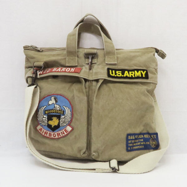 토이즈맥코이 TOYS McCOY 코튼 캔버스 헬멧백 스누피 SNOOPY U. S. ARMY AIRBORNE TMA2524