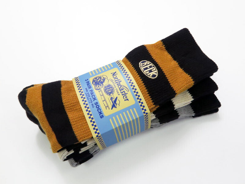 トイズマッコイ TOYSMcCOY ブーツソックス 3足セット 靴下 3-PACK BORDERED BOOTS SOCKS TMA2535
