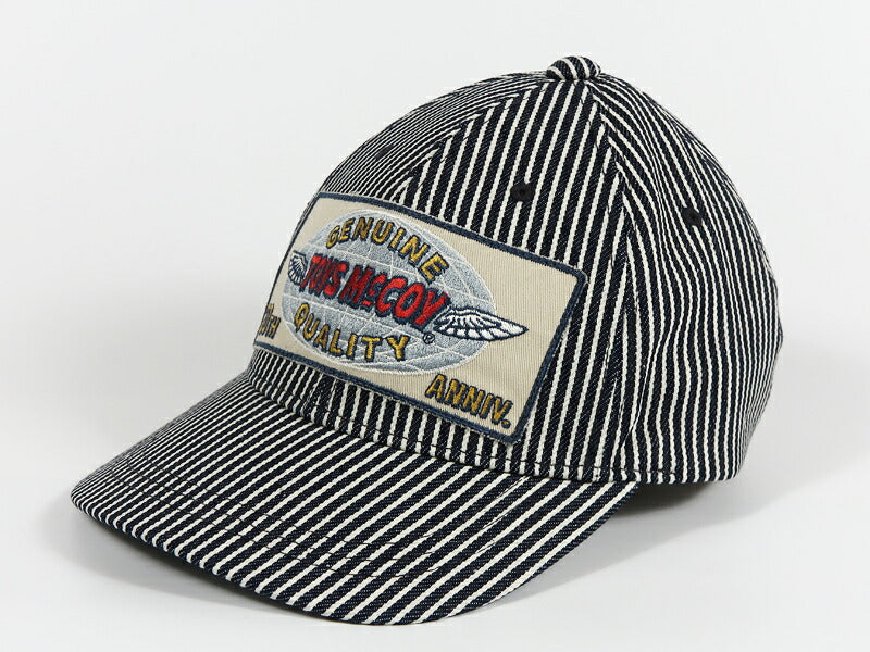 トイズマッコイ TOYS McCOY パッチ ヒッコリーストライプ キャップ COTTON HICKORY STRIPED CAP TOYS McCOY