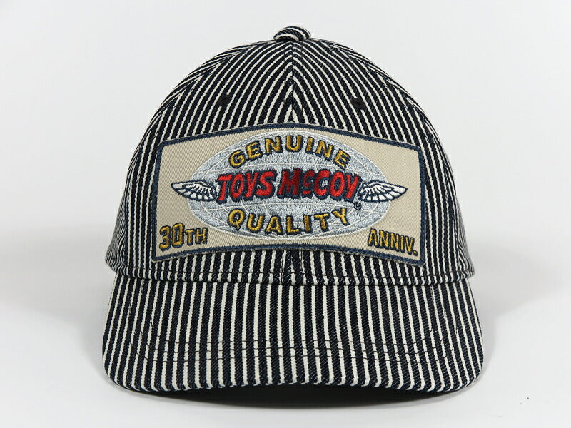 トイズマッコイ TOYS McCOY パッチ ヒッコリーストライプ キャップ COTTON HICKORY STRIPED CAP TOYS McCOY