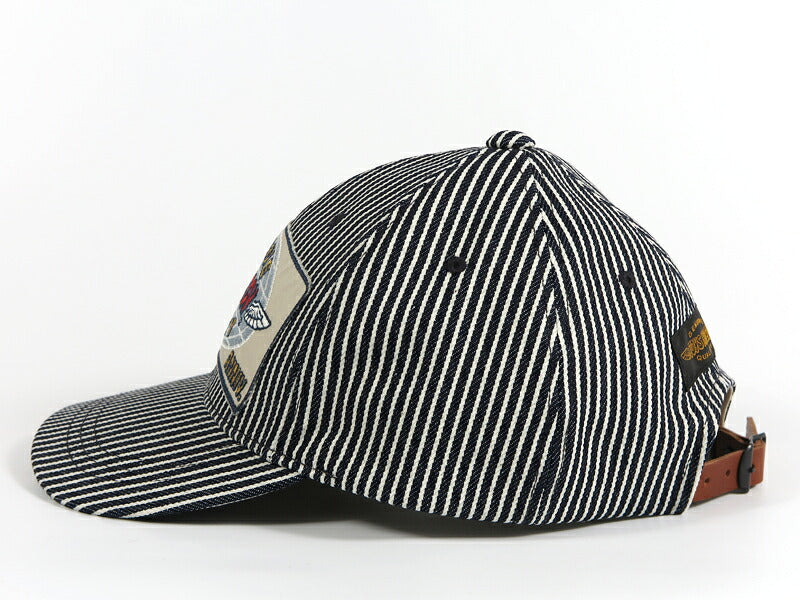 トイズマッコイ TOYS McCOY パッチ ヒッコリーストライプ キャップ COTTON HICKORY STRIPED CAP TOYS McCOY