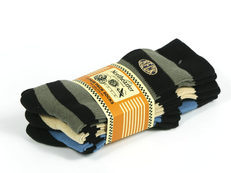 トイズマッコイ TOYSMcCOY ブーツソックス 3足セット 靴下 3-PACK BORDERED BOOTS SOCKS TMA2634【2026年秋冬新作】