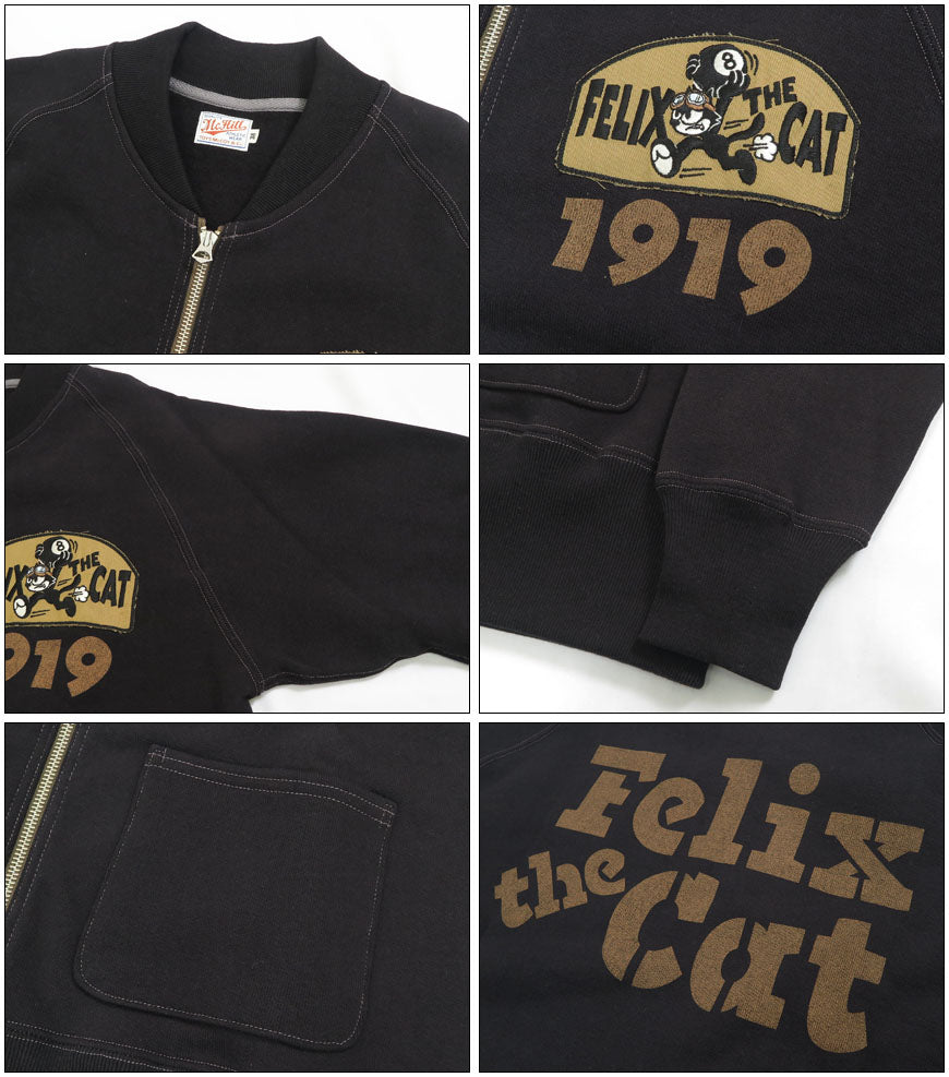 トイズマッコイ TOYS McCOY 長袖 スウェット ジップアップ ヘビーウェイト C-2 FELIX THE CAT フィリックス "1919" TMC2450
