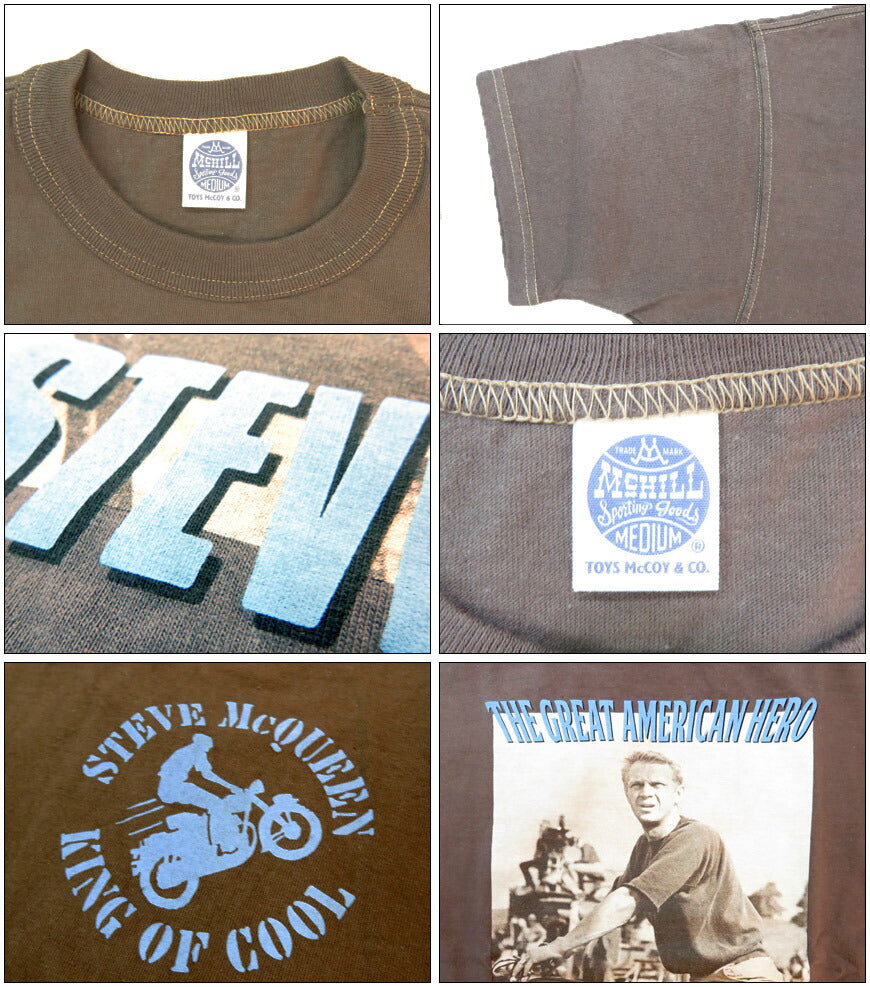 トイズマッコイ  TOYSMcCOY 半袖 TシャツS. McQUEEN TEE " THE GREAT AMERICAN HERO " マックイーン TEE TMC2505