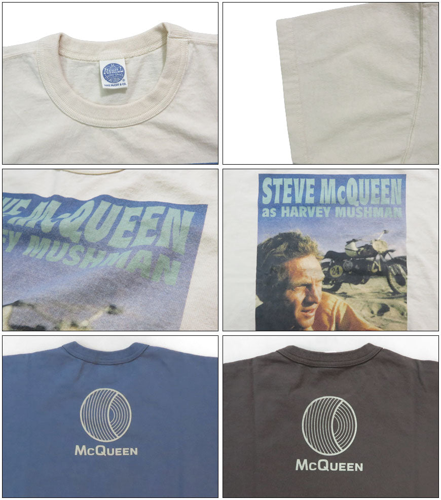 トイズマッコイ  TOYSMcCOY 半袖 Tシャツ " STEVE McQUEEN as HARVEY MUSHMAN " マックイーン TEE tmc2507