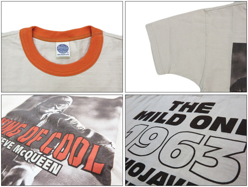 トイズマッコイ TOYS McCOY 半袖 Tシャツ S. McQUEEN™ TEE " KING OF COOL 1963 " マックイーン TEE TMC2508