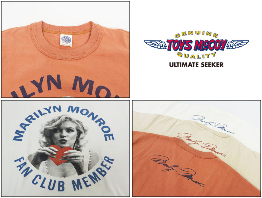 トイズマッコイ TOYSMcCOY เสื้อยืดคอกลมแขนสั้น MARILYN MONROE TEE FAN CLUB MEMBER มาริลิน มอนโร tmc2513
