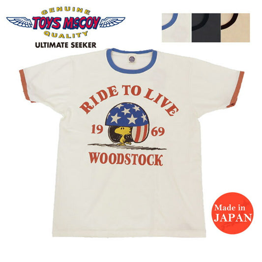 토이즈맥코이TOYSMcCOY 반팔 티셔츠 MOTORCYCLE TEE WOODSTOCK RIDE TO LIVE 1969 TMC2522