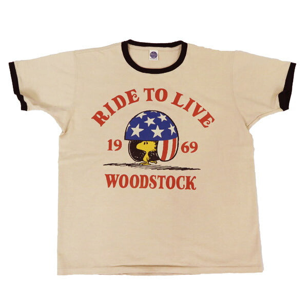 トイズマッコイTOYSMcCOY 半袖 Tシャツ MOTORCYCLE TEE WOODSTOCK RIDE TO LIVE 1969 TMC2522