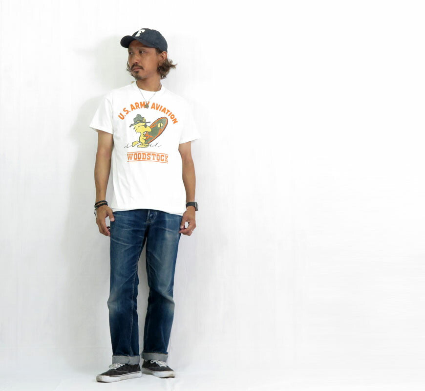 トイズマッコイ TOYSMcCOY  半袖 Tシャツ SNOOPY TEE WOODSTOCK " U.S.ARMY AVIATION " TMC2523