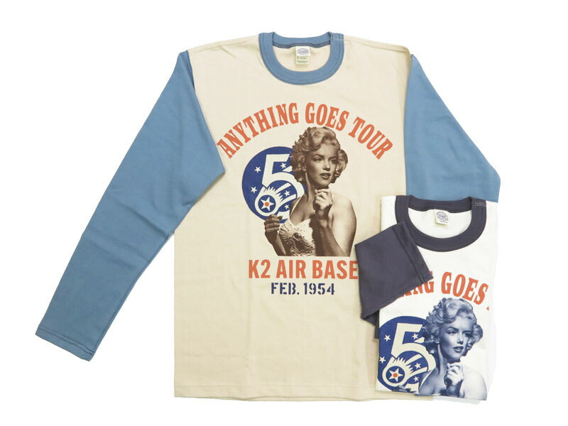 トイズマッコイ TOYS McCOY 長袖 Tシャツ マリリンモンロー LONG SLEEVE TEE MARILYN MONROE "ANYTHING GOES TOUR" TMC2544