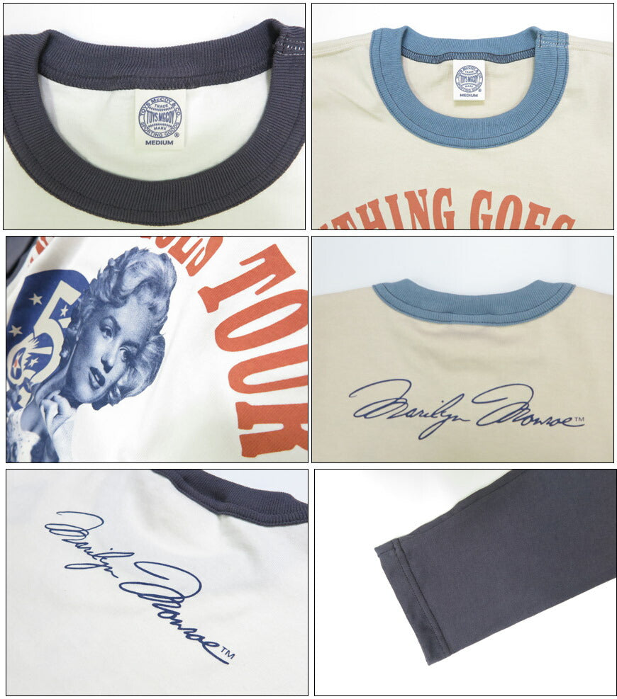 トイズマッコイ TOYS McCOY 長袖 Tシャツ マリリンモンロー LONG SLEEVE TEE MARILYN MONROE "ANYTHING GOES TOUR" TMC2544