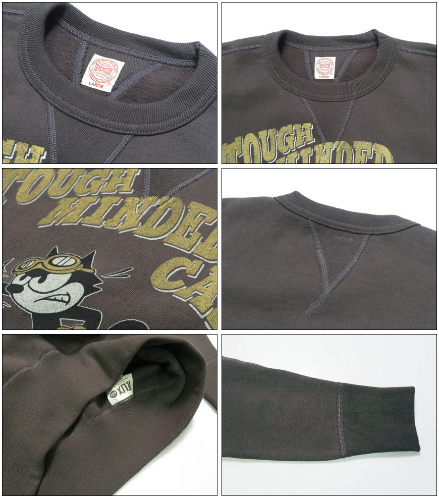 トイズマッコイ TOYS McCOY 長袖 クルーネック スウェット ヘヴィ―ウェイト FELIX THE CAT "TOUGH MINDED CAT!" フェリックス TMC2547