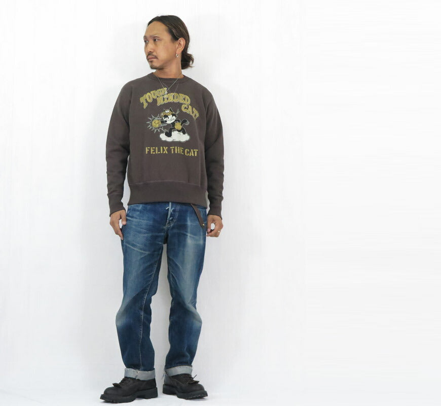 トイズマッコイ TOYS McCOY 長袖 クルーネック スウェット ヘヴィ―ウェイト FELIX THE CAT "TOUGH MINDED CAT!" フェリックス TMC2547