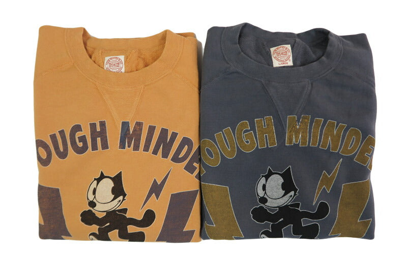 トイズマッコイ TOYS McCOY Langarm bedrucktes Garment-Dye Rundhals-Sweatshirt FELIX THE CAT „TOUGH MINDED“ TMC2548