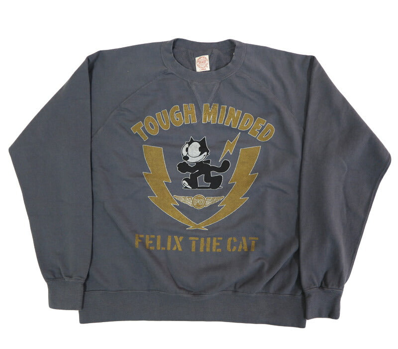トイズマッコイ TOYS McCOY Langarm bedrucktes Garment-Dye Rundhals-Sweatshirt FELIX THE CAT „TOUGH MINDED“ TMC2548