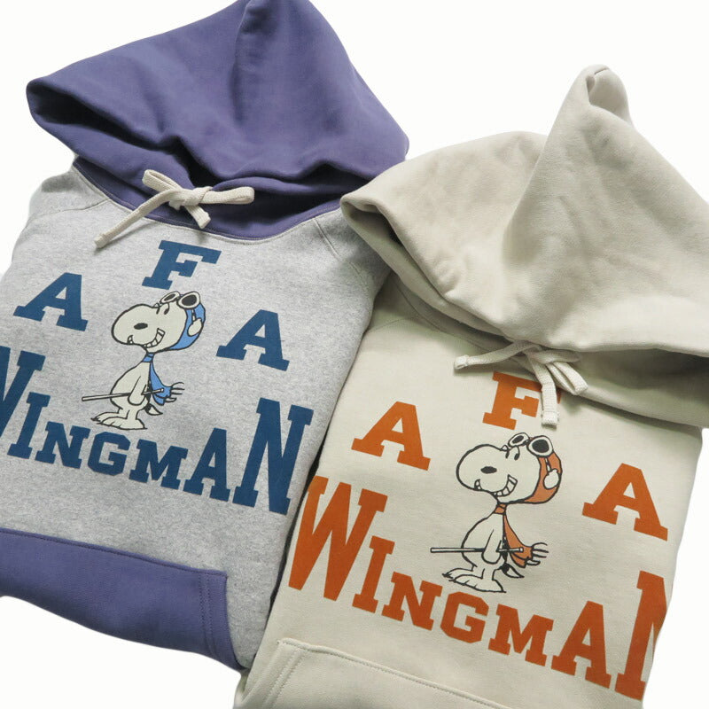 トイズマッコイ TOYS McCOY 長袖 ヘビーウェイト スウェット パーカー ラグランスリーブ スヌーピー SNOOPY AFA WINGMAN TMC2552　