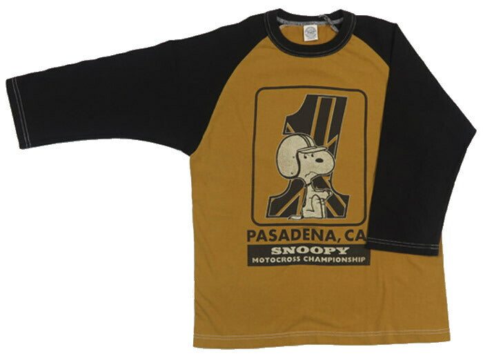トイズマッコイTOYSMcCOYラグランスリーブ5分袖TシャツPEANUTSCROPPEDRAGLANTEESNOOPY