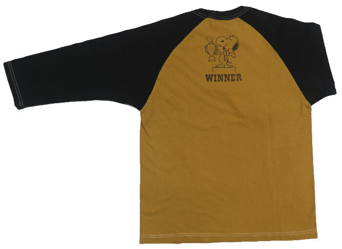 トイズマッコイTOYSMcCOYラグランスリーブ5分袖TシャツPEANUTSCROPPEDRAGLANTEESNOOPY