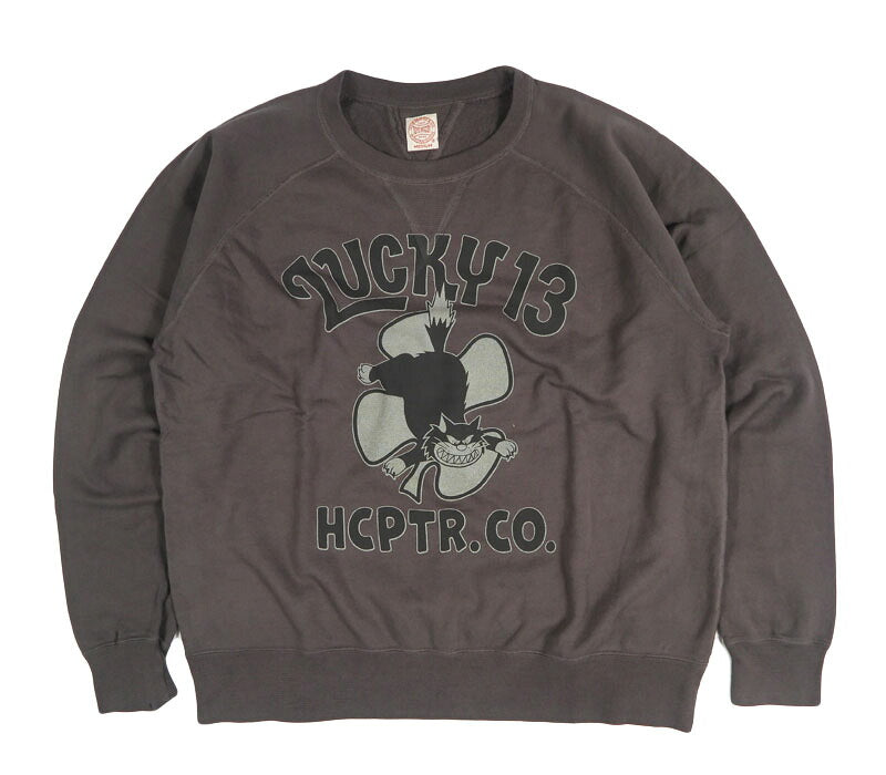 トイズマッコイ TOYS McCOY 長袖 クルーネック スウェット GARMENT DYING SWEAT SHIRT "LUCKY13 HCPTR.CO." TMC2645【2026年秋冬新作】