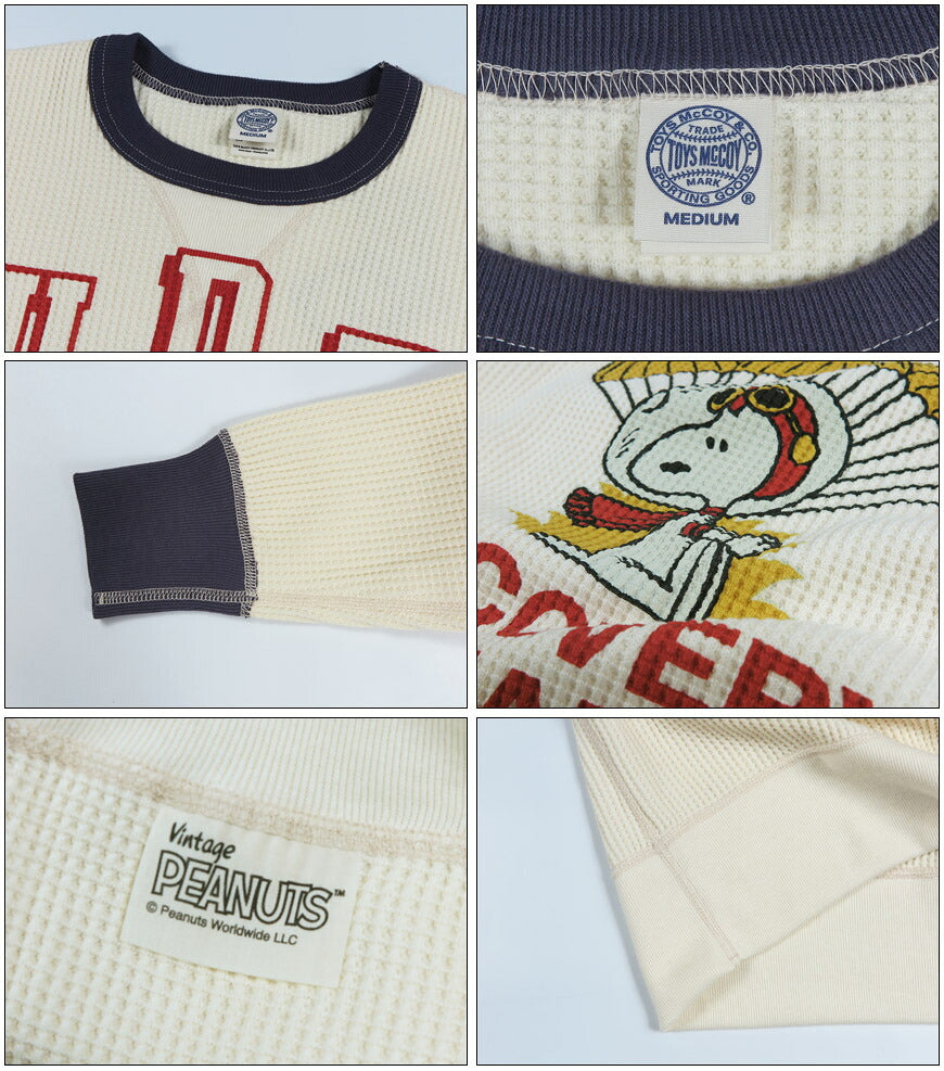 トイズマッコイTOYSMcCOY サーマル 長袖 Tシャツ BIG WAFFLE CREW NECK SHIRT SNOOPY
