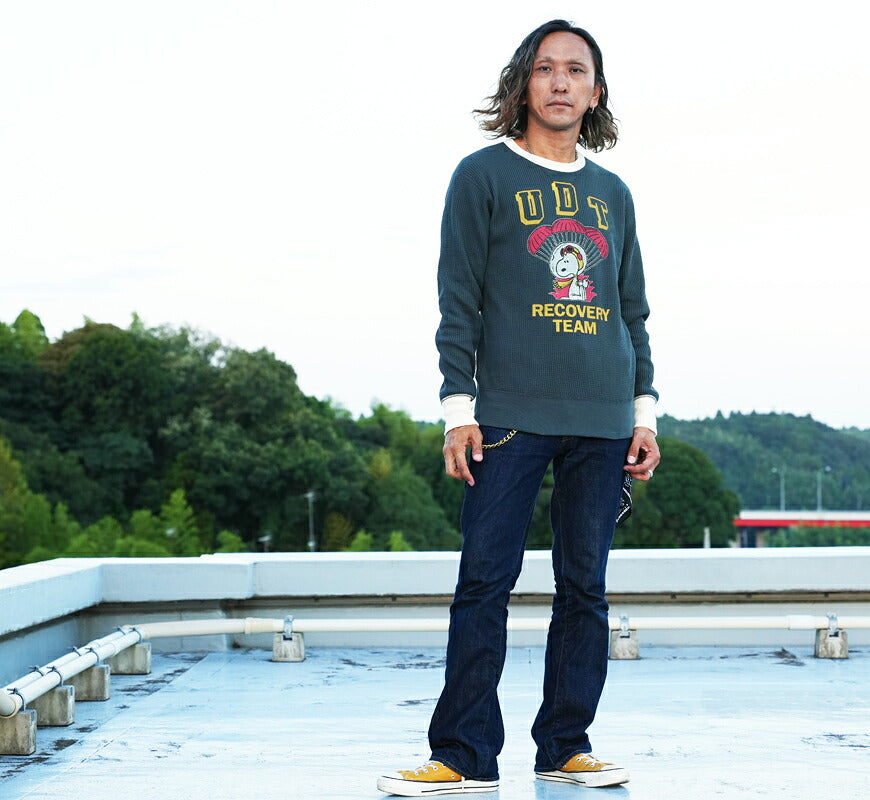 トイズマッコイTOYSMcCOY サーマル 長袖 Tシャツ BIG WAFFLE CREW NECK SHIRT SNOOPY