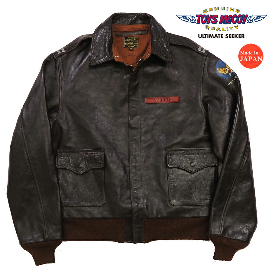ทอยส์แมคคอย TOYS McCOY แจ็คเก็ตบินหนัง A-2 รุ่น V. HILTS สตีฟ แมคควีน หนังม้า TMJ212