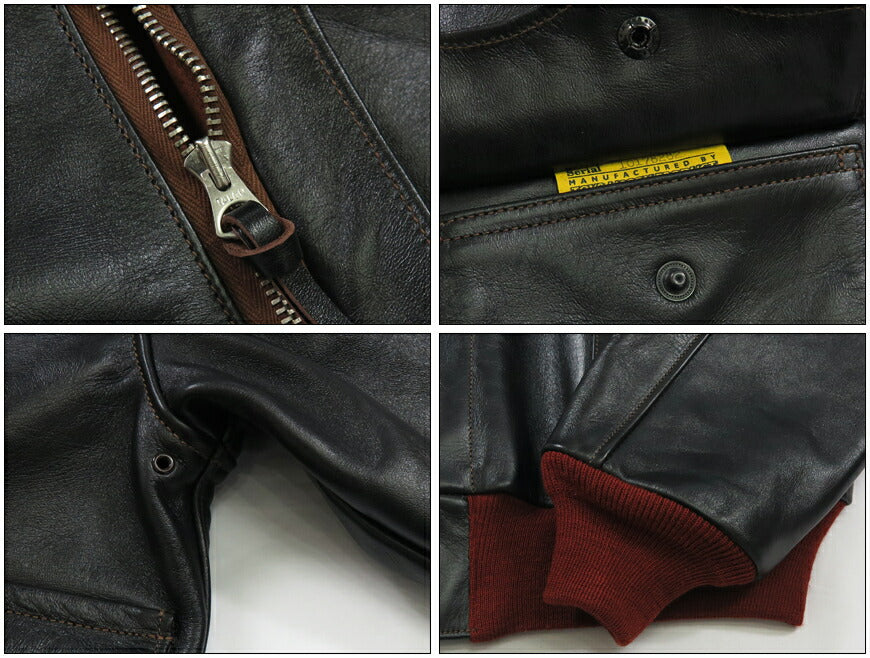 トイズマッコイ TOYS McCOY A-2 レザー フライトジャケット 赤リブ RED RIBBED ホースハイド 馬革 TMJ2422