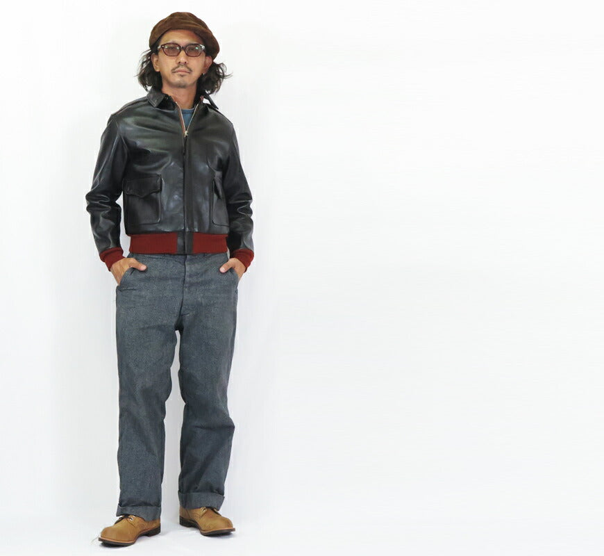 トイズマッコイ TOYS McCOY A-2 レザー フライトジャケット 赤リブ RED RIBBED ホースハイド 馬革 TMJ2422