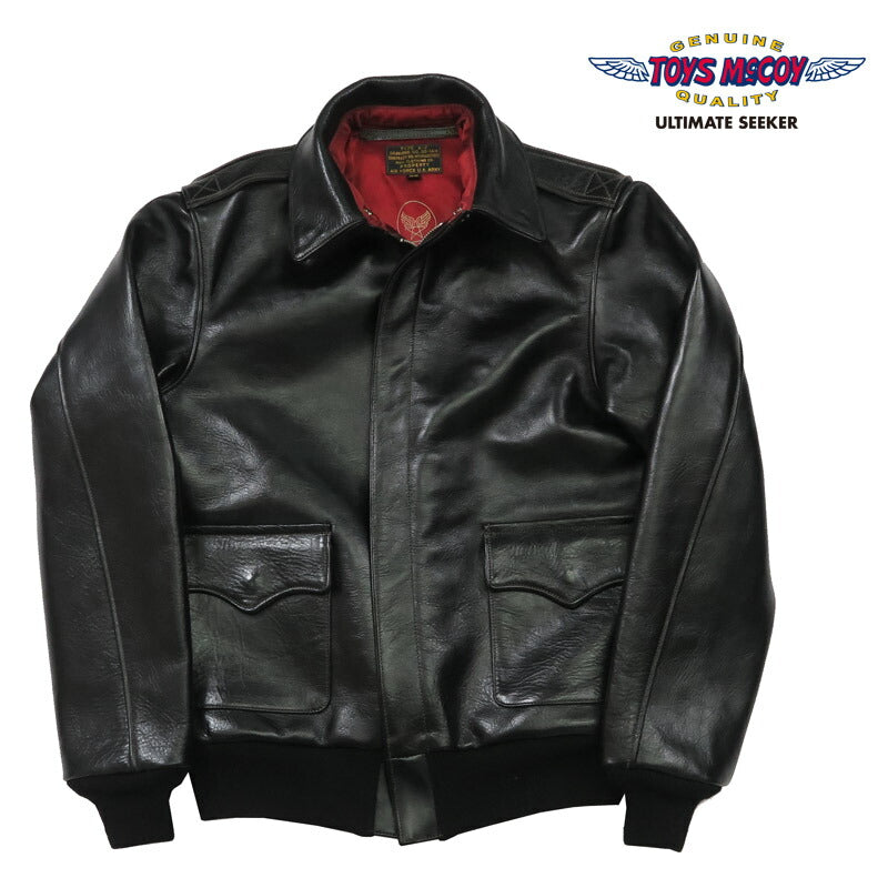 トイズマッコイ TOYS McCOY ブラック A-2 レザー フライトジャケット RWA CLOTHING CO. BLACK VER. RED LINING ホースハイド 馬革 TMJ2506