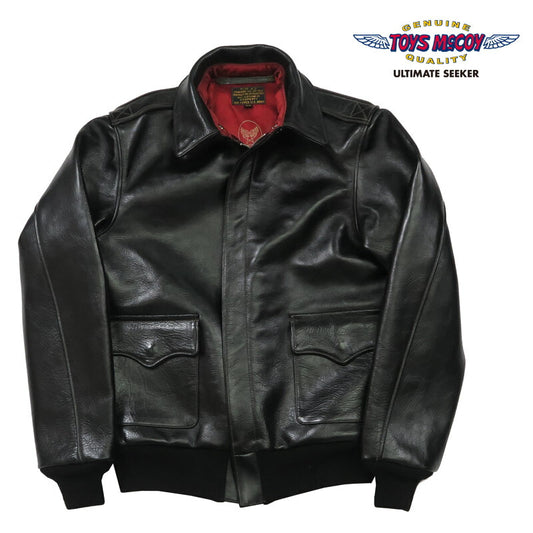 トイズマッコイ TOYS McCOY ブラック A-2 レザー フライトジャケット RWA CLOTHING CO. BLACK VER. RED LINING ホースハイド 馬革 TMJ2506