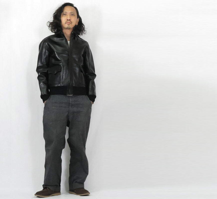トイズマッコイ TOYS McCOY ブラック A-2 レザー フライトジャケット RWA CLOTHING CO. BLACK VER. RED LINING ホースハイド 馬革 TMJ2506