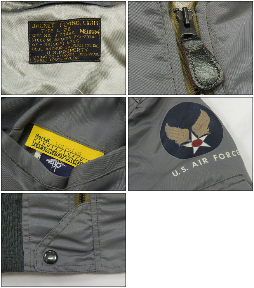 トイズマッコイ TOYS McCOY L-2B ジャケット BLUE ANCHOR OVERALL CO.,INC. SPEC MIL-J-7448A TMJ2509
