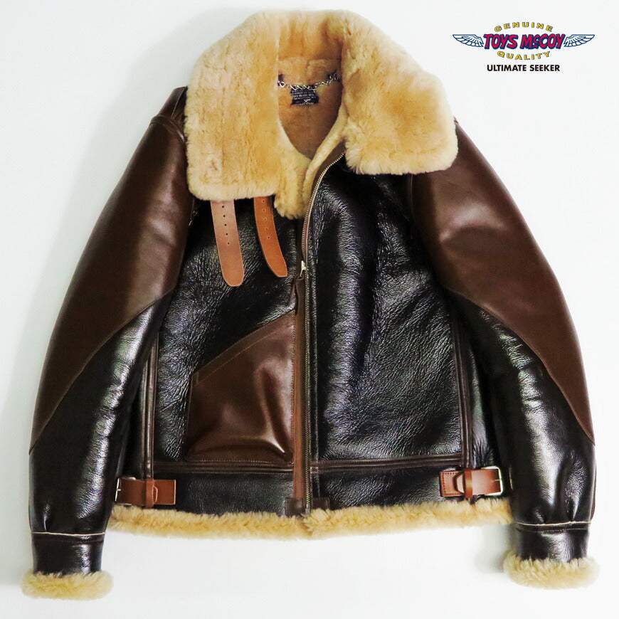 トイズマッコイ TOYS McCOY B-3 シープムートン レザー フライトジャケット DUO TONE デカール無し ホースハイド 馬革 TMJ2518