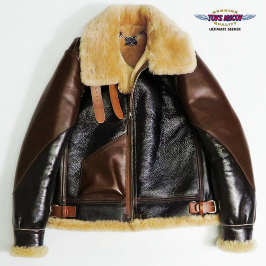 トイズマッコイ TOYS McCOY B-3 シープムートン レザー フライトジャケット DUO TONE デカール無し ホースハイド 馬革 TMJ2518