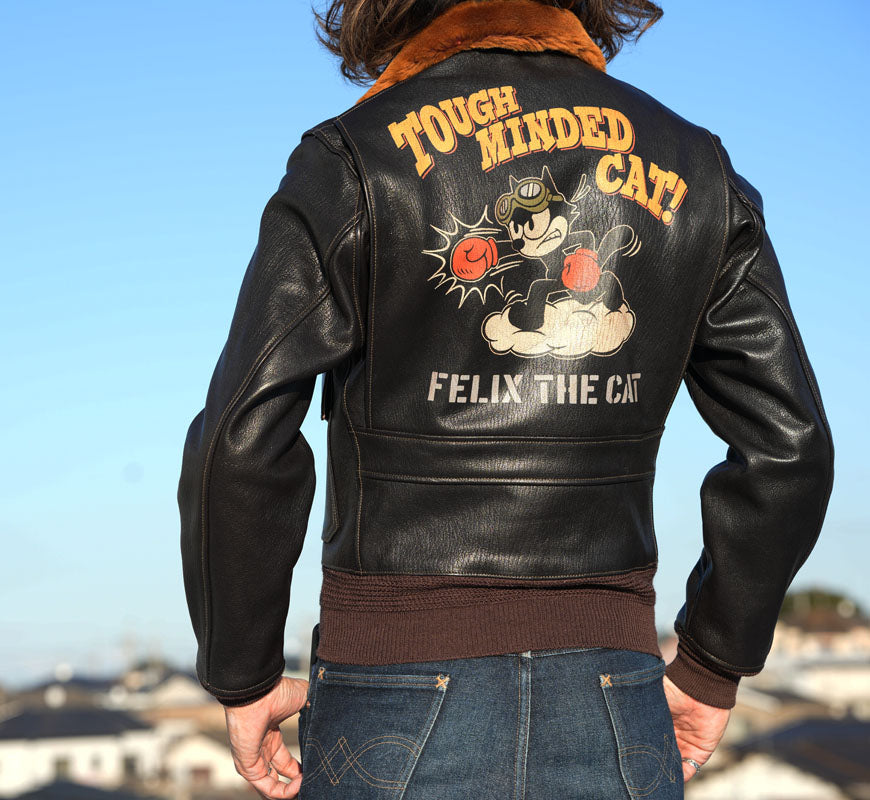 トイズマッコイ TOYS McCOY レザーフライトジャケット TYPE G-1 55-J-14 TOYS McCOY MFG.CO. FELIX THE CAT TOUGH MINDED CAT! TMJ2521