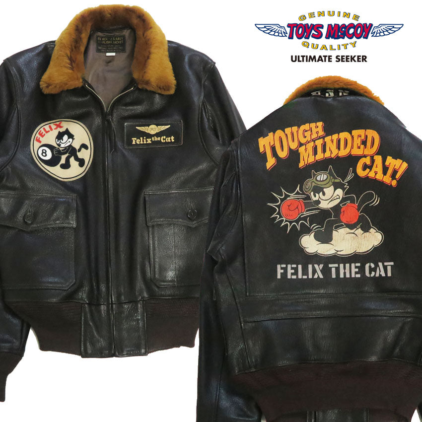 トイズマッコイ TOYS McCOY レザーフライトジャケット TYPE G-1 55-J-14 TOYS McCOY MFG.CO. FELIX THE CAT TOUGH MINDED CAT! TMJ2521