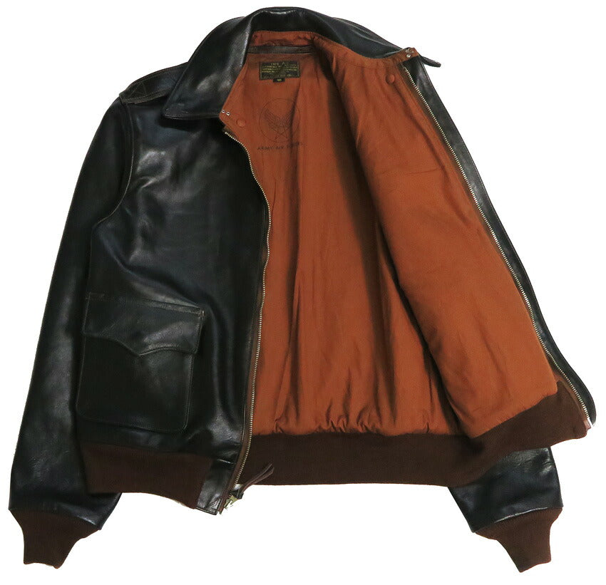토이즈 맥코이 TOYS McCOY A-2 가죽 플라이트 재킷 ROUGH WEAR CLOTHING CO. 데칼 없음 말가죽 TMJ2526