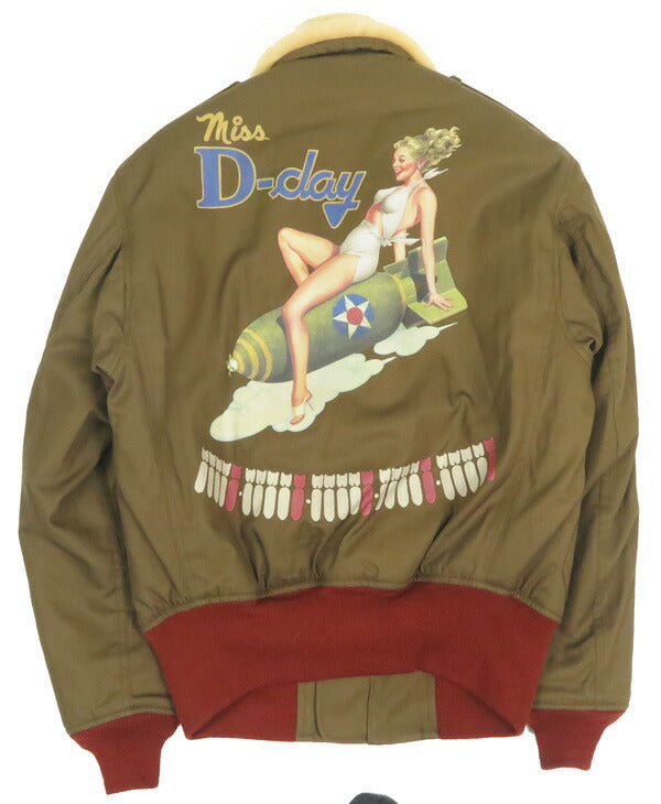 トイズマッコイ TOYS McCOY フライトジャケット B-10 ホワイトムートン/レッドリブ Miss D-day TMJ2528