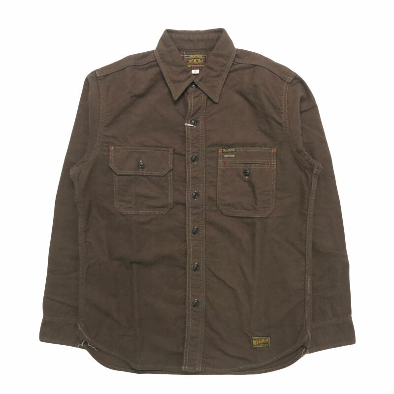 ทอยส์แมคคอย TOYS McCOY เสื้อเชิ้ตทำงานผ้าฟลานเนลแขนยาว สีพื้น COTTON FLANNEL SIDEWINDER SHIRT TMS2509