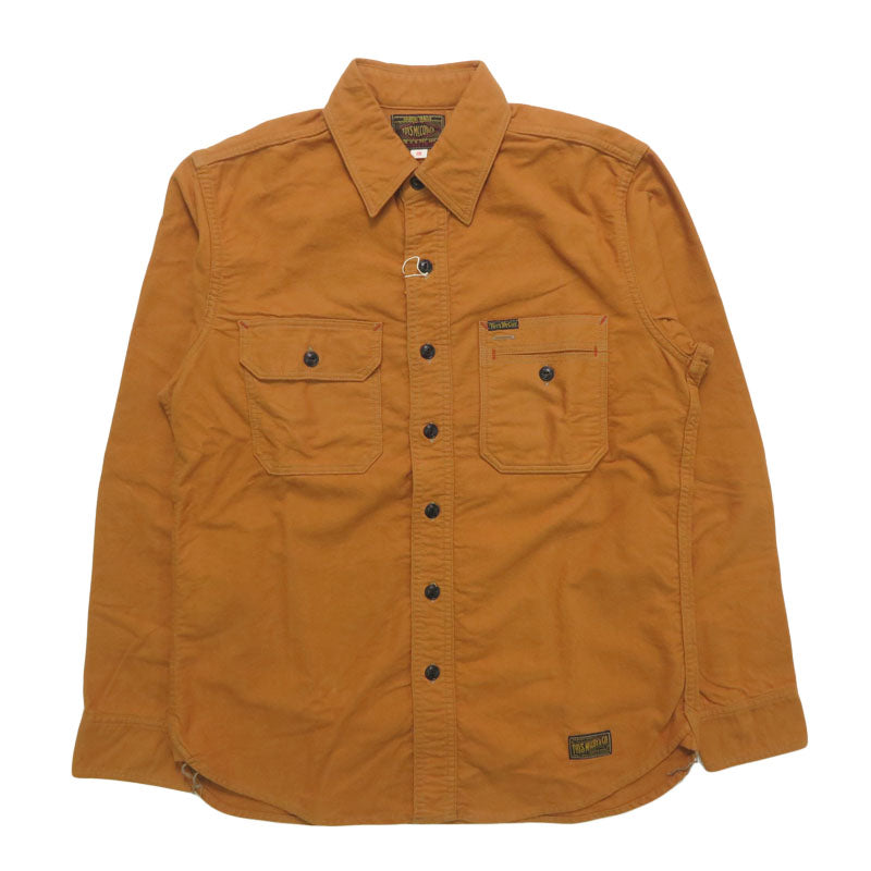 ทอยส์แมคคอย TOYS McCOY เสื้อเชิ้ตทำงานผ้าฟลานเนลแขนยาว สีพื้น COTTON FLANNEL SIDEWINDER SHIRT TMS2509