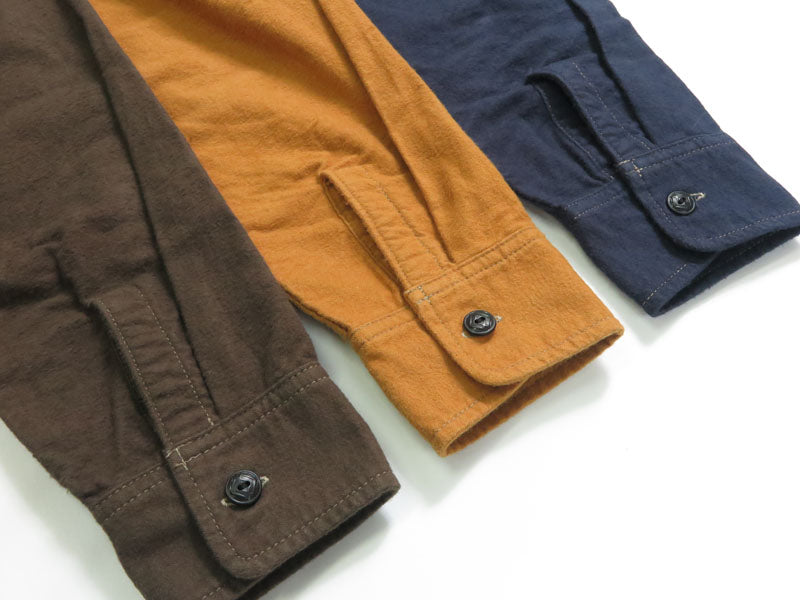 ทอยส์แมคคอย TOYS McCOY เสื้อเชิ้ตทำงานผ้าฟลานเนลแขนยาว สีพื้น COTTON FLANNEL SIDEWINDER SHIRT TMS2509