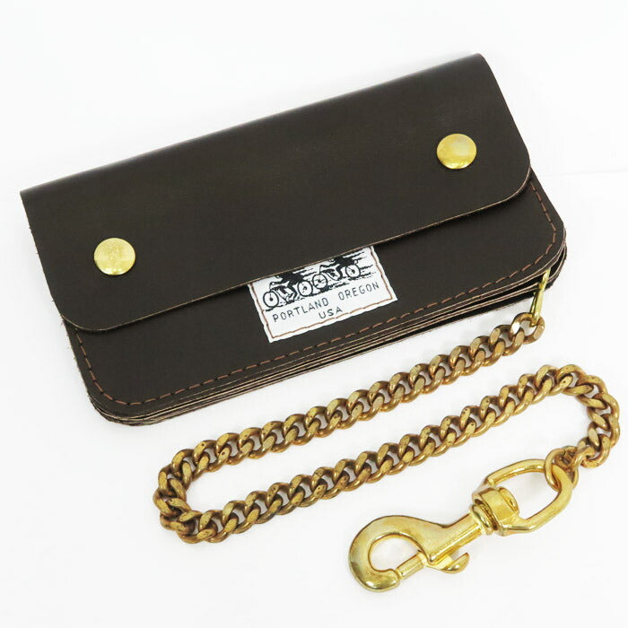 ラングリッツレザーズ Langlitz Leathers チェーン ウォレット ブラウンレザー トラッカー バイカーズ ロング レザー 長財布 革
