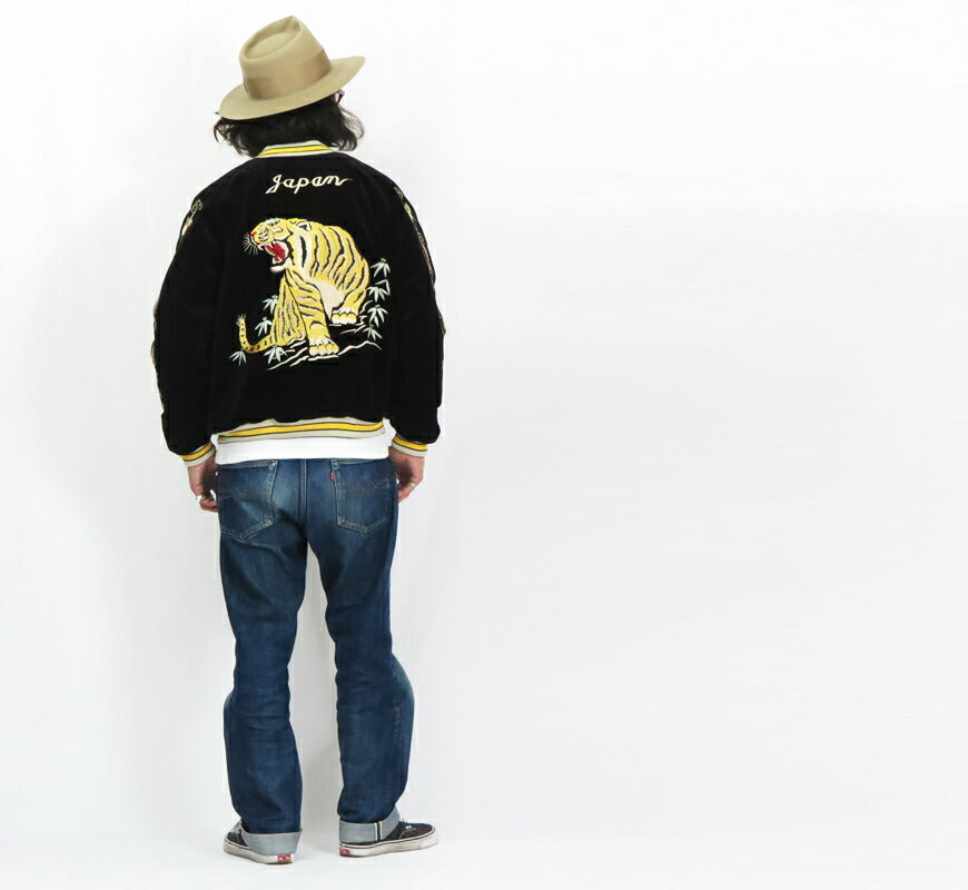 テーラー東洋 テイラー東洋 Tailor Toyo ベロア×キルト サテン スカジャン ROARING TIGER × WHITE EAGLE ジャケット 50年代中期 ベルベット 別珍 TT15544