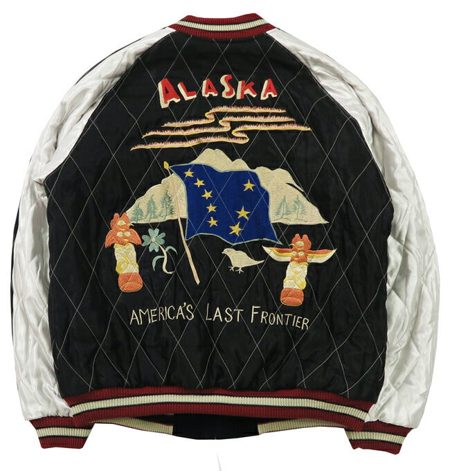 テーラー東洋 テイラー東洋 Tailor Toyo ベロア×キルト サテン スカジャン MOUNTAIN GOAT × ALASKAN FLAG ジャケット 50年代後期 ベルベット 別珍 TT15544
