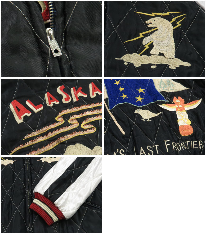 テーラー東洋 テイラー東洋 Tailor Toyo ベロア×キルト サテン スカジャン MOUNTAIN GOAT × ALASKAN FLAG ジャケット 50年代後期 ベルベット 別珍 TT15544